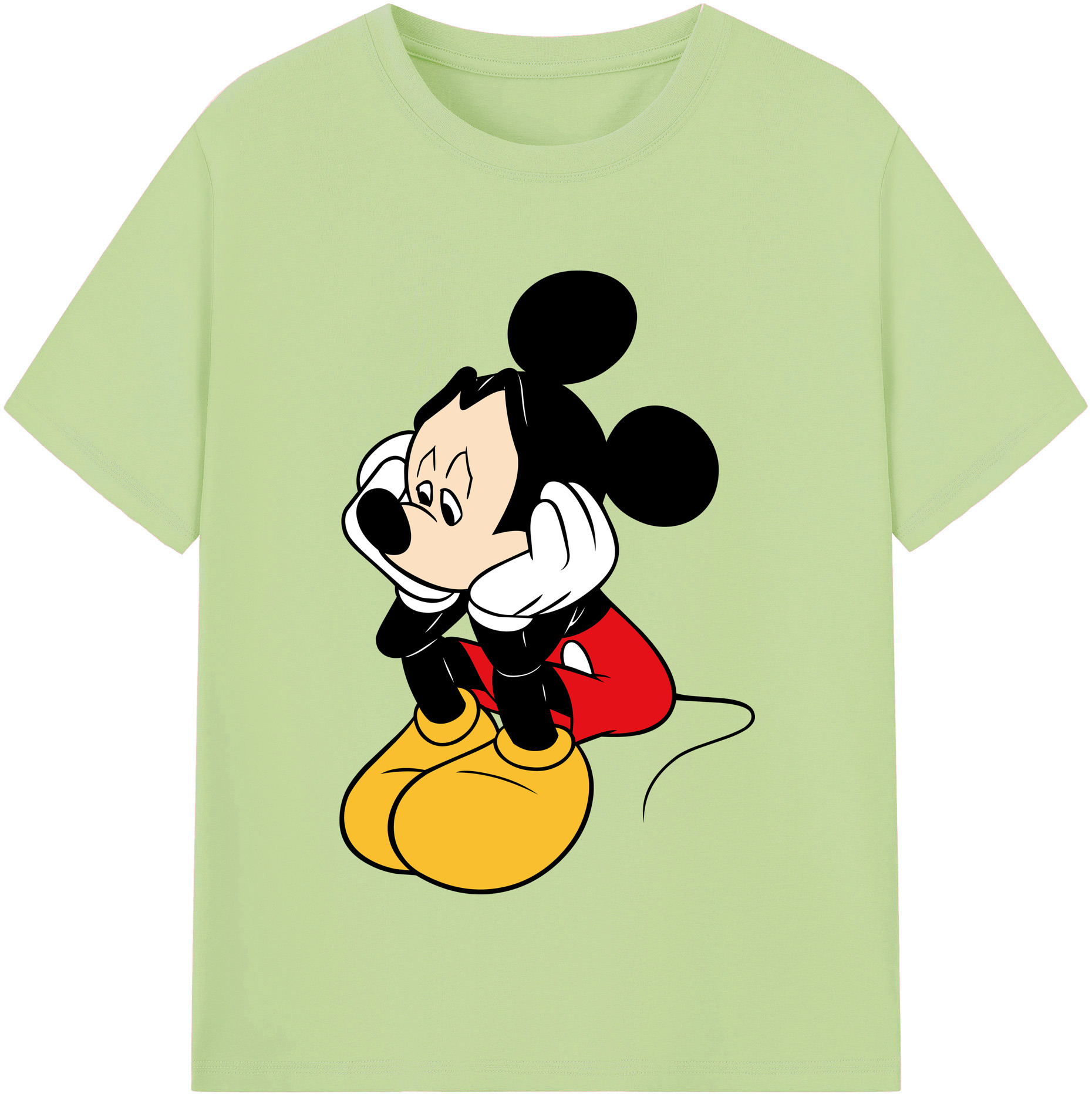 （画像用） ミッキーマウス Mickey Mouse 綿100％半袖Tシャツ（フロントプリント）
